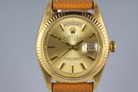 1975 Rolex YG Day-Date 1803 Champagne Dial with Box and Papers