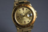 1991 Rolex YG GMT II 16718 with Champagne Serti Dial