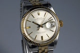 1967 Rolex Two Tone DateJust 1601 Silver Dial