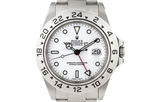 1999 Rolex Explorer II 16570 White Dial