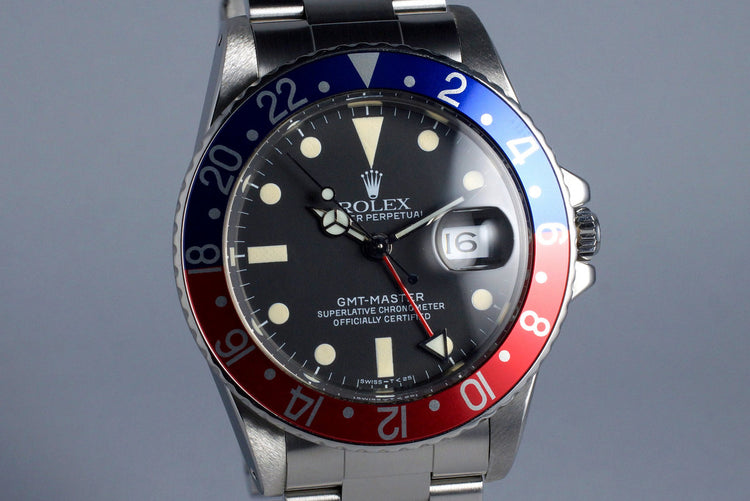 1983 Rolex GMT 16750 Matte Dial with RSC Papers