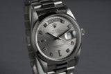 1995 Rolex Platinum Day-Date 18206 Diamond Dial with Box and Papers