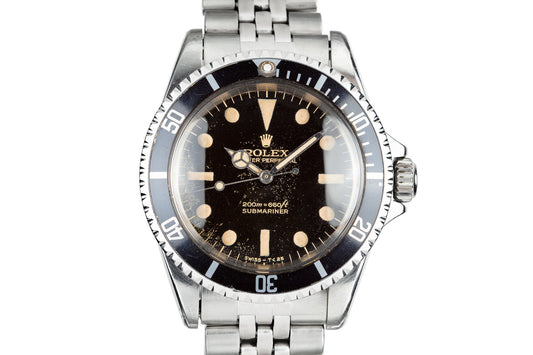 1966 Rolex Submariner 5513 with Gilt Bart Simpson Spider Dial