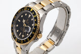 2000 Rolex Two Tone GMT II 16713 Black Dial