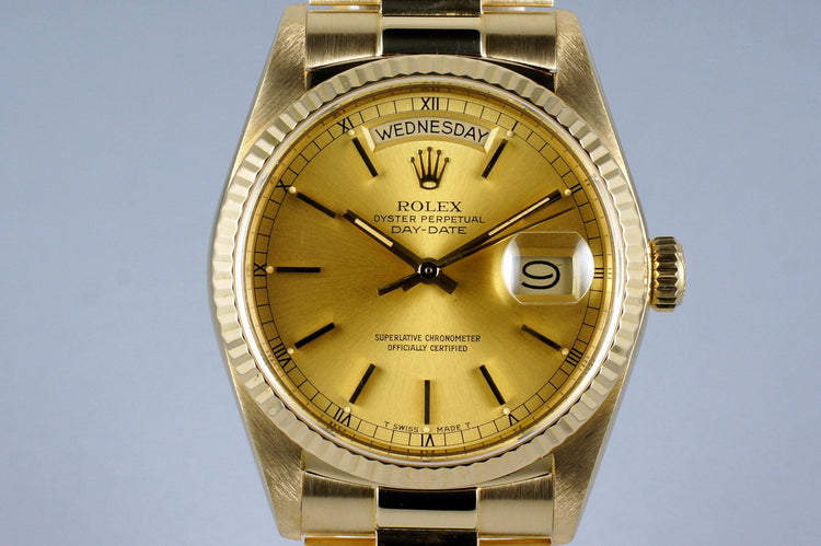1985 Rolex YG Day Date 18038 with Papers
