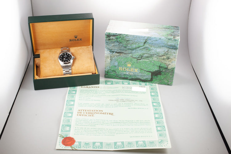 2000 Rolex Explorer 114270 with Box and Papers