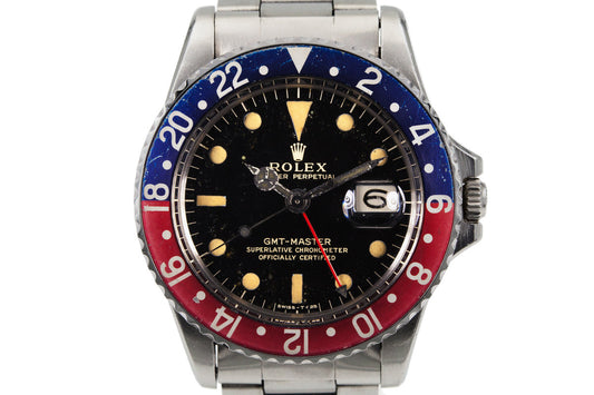 1966 Rolex GMT 1675 Glossy Gilt Dial