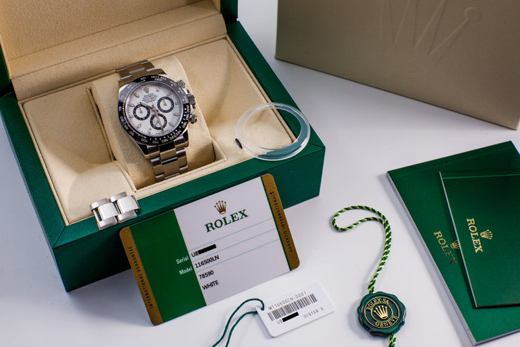 2017 Rolex Ceramic Daytona 116500LN White Dial with Box and Papers