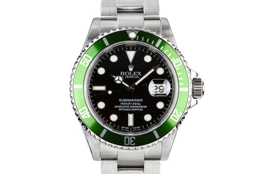 2007 Rolex Green Submariner 16610 with Box