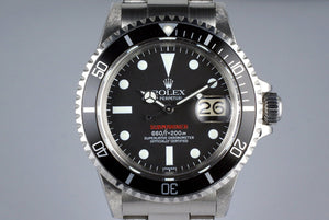 1970 Rolex Red Submariner Ref: 1680 Luminova Service Dial