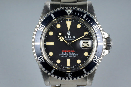 1969 Rolex Red Submariner 1680 Mark II Meters First Dial