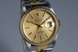 2001 Rolex Two Tone DateJust 16233 Tapestry Dial with Box and Papers