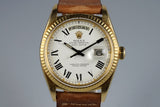 1970 Rolex YG Day-Date 1803 White Roman Dial