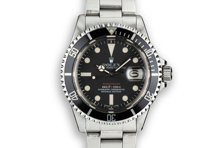 1971 Rolex Red Submariner 1680 with Mk V Dial
