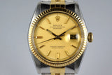 1977 Rolex Two Tone DateJust 1601 Matte Champagne Dial