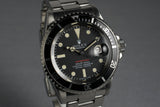 1969 Rolex Red Submariner 1680 Mark IV with Box and RSC Papers