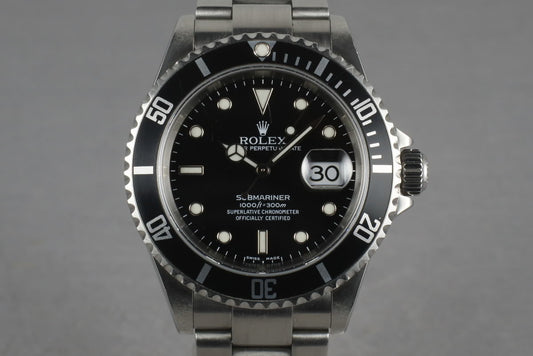 2003 Rolex Submariner 16610 with Box and Papers
