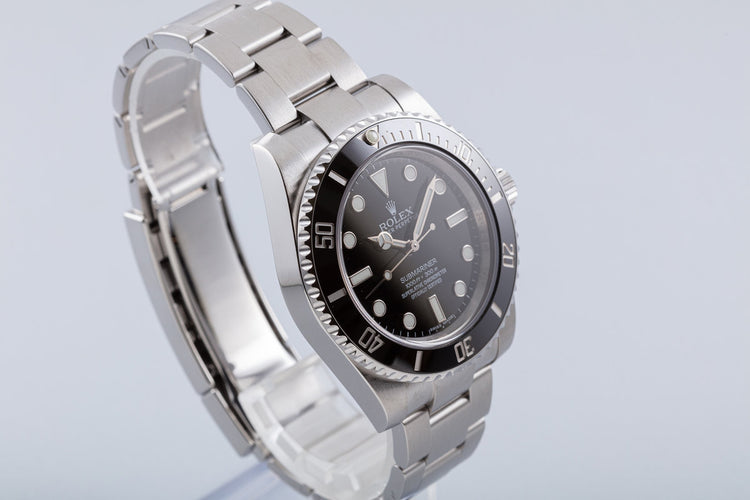 2015 Rolex Submariner No-Date 114060 with Box & Card