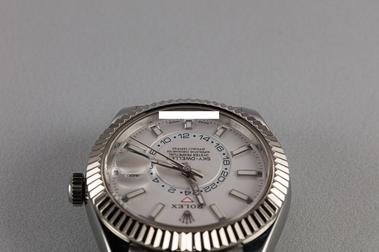 2018 Rolex Sky-Dweller 326934 Silver Dial with Box and Papers