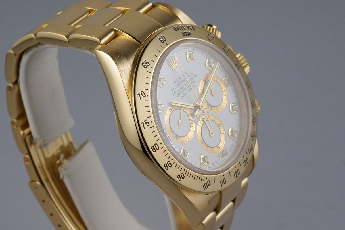 HQ Milton - 1997 Rolex YG Zenith Daytona 16528 Factory White