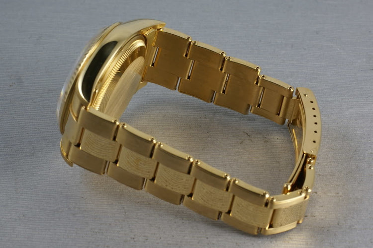 Rolex 18K Date Ref: 15238 on gold rivet bracelet