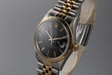 1987 Rolex Two-Tone DateJust 16013 Black Dial