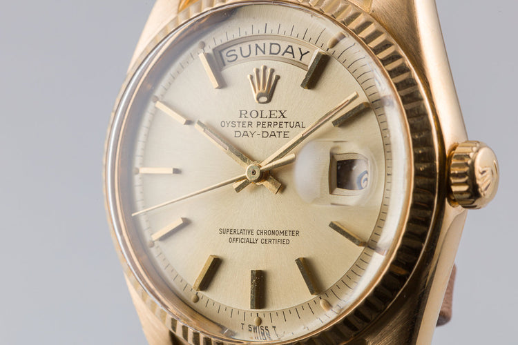 1968 Vintage Rolex 18K YG Day-Date 1803 Champagne Dial
