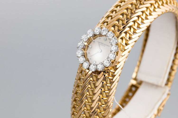 Vacheron Constantin 18K Bracelet Watch with Diamond Surround and Markers