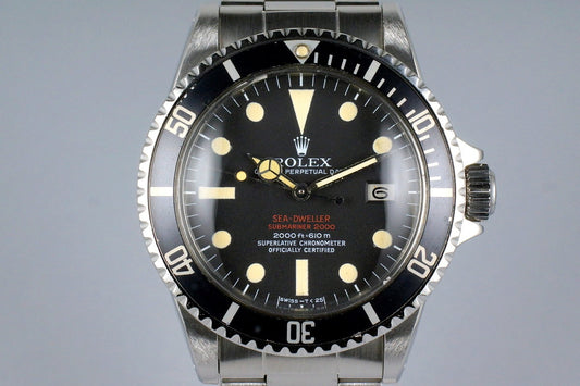1972 Rolex Double Red Sea Dweller 1665 Mark III Dial
