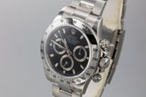 Mint 2009 Rolex Daytona 116520 Black Dial with Box and Papers and Stickers