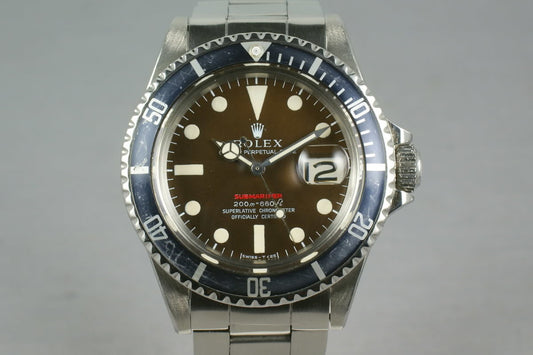 Rolex Red Submariner 1680 Meters First Mark 2 BROWN Dial