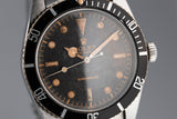 1957 Vintage Rolex Submariner 6536-1 Tropical Spider Cracking Gilt Dial