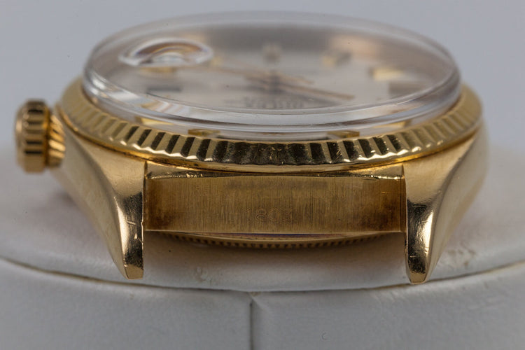 1971 Rolex YG Day-Date 1803 Silver 'Wide Boy' Sigma Dial