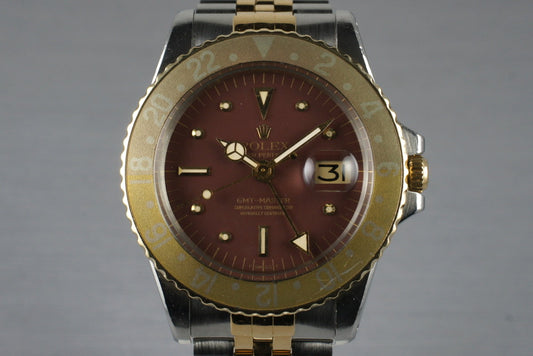 1972 Rolex 18K/SS GMT 1675 with Root Beer Dial