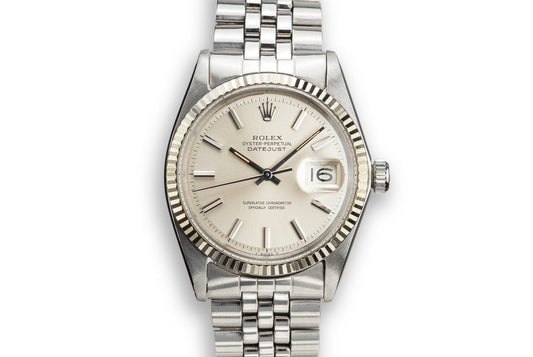 1968 Rolex DateJust 1601 No Lume Silver Dial