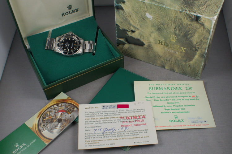 1968 Rolex Submariner  5513 with Box and Papers