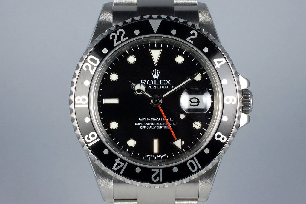 2004 Rolex GMT II 16710 with Box and Papers