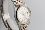 1967 Rolex Two Tone Date Just 1601 Silver Dial