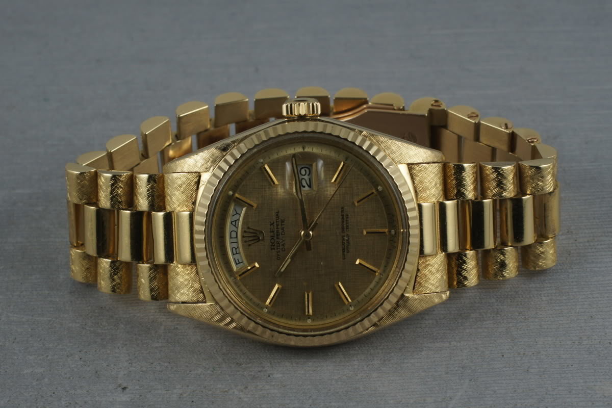 HQ Milton - 1970 Rolex Vintage President 1803 with Linen Dial and