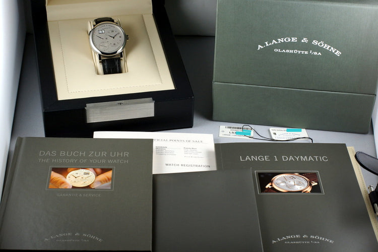 2015 A. Lange & Sohne Lange 1 Platinum Daymatic 320.025 with Box and Papers