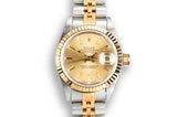 1996 Rolex Two-Tone Ladies DateJust 69173 Champagne Dial with Papers