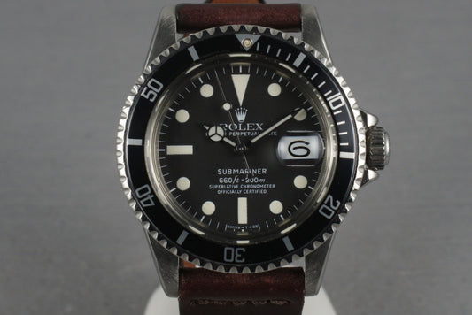 1978 Rolex Submariner 1680 Horween Cordovan Leather