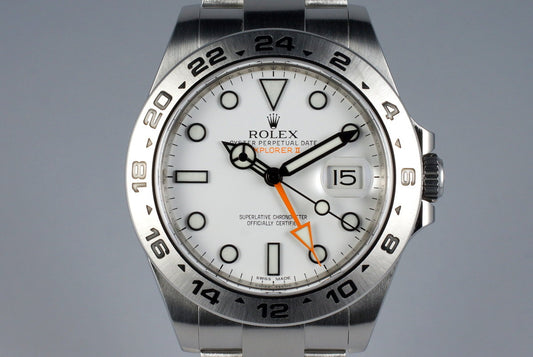 2012 Rolex Explorer II 216570 White Dial