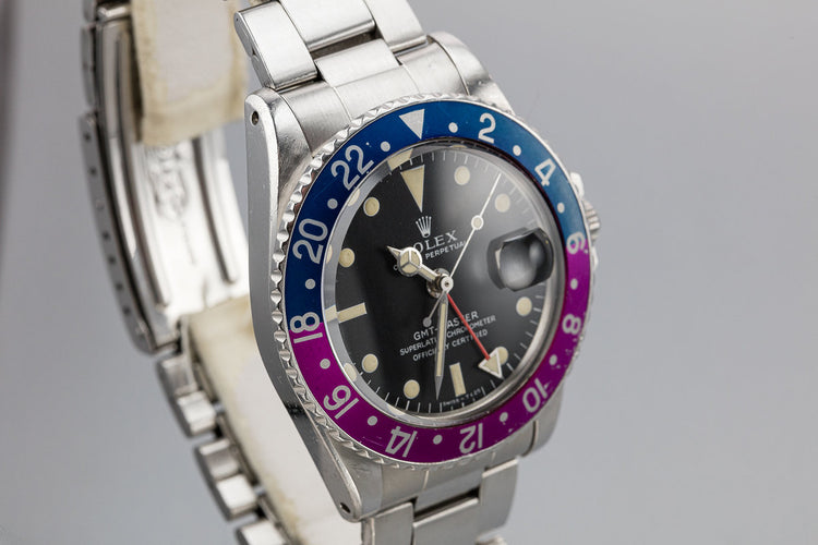 1967 Rolex GMT-Master 1675 Fuchsia with Box and Papers
