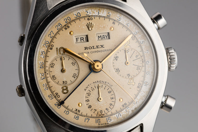 1952 Rolex Dato-Compax Jean-Claude Killy Chronograph 6036 Cream Dial with Service Papers