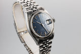 1973 Rolex DateJust 1601 Blue Sigma Dial
