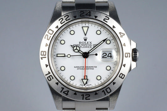 2004 Rolex Explorer II 16570 White Dial with Box and Papers