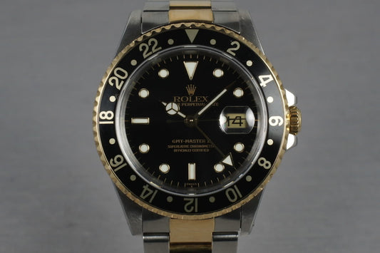 1995 Rolex Two Tone GMT Master II 16713 with box and papers