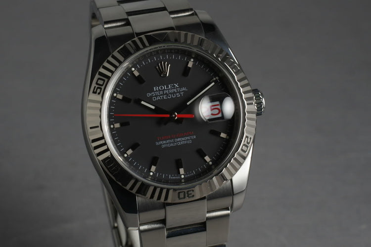 2003 Rolex Datejust Turn-O-Graph 116264 with Black Dial