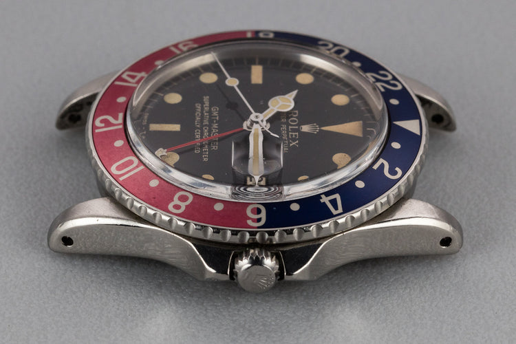 1963 Rolex GMT-Master 1675 Pointed Crown Guard Case with Gilt Dial